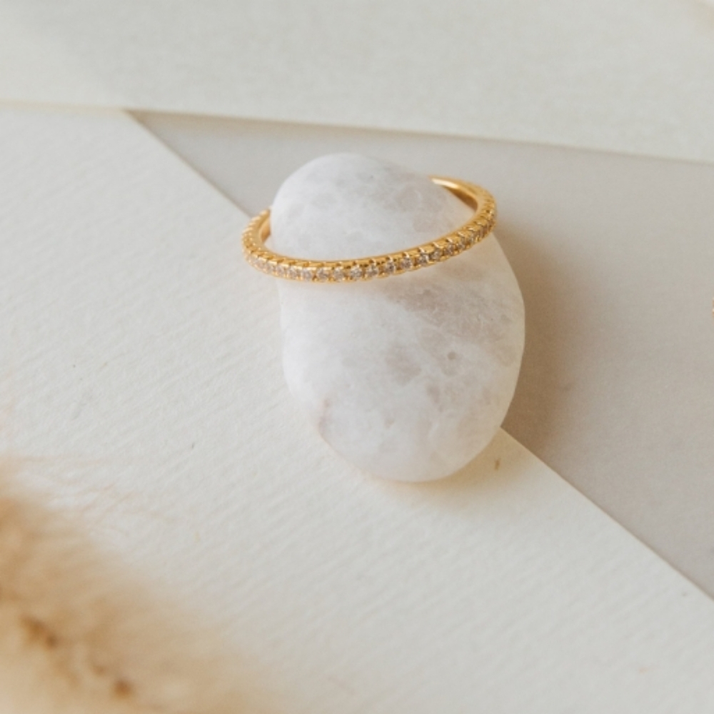 Delicate Eternity Ring by CaitlynMinimalist Full Eternity Band Engagement Ring - Picture 2 of 3